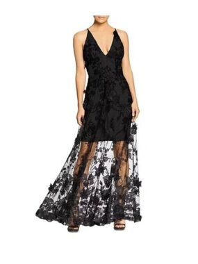 dress the population brooke gown Dress The Population Brooke Twisted Front Hi Slit Gown Rouge Size M